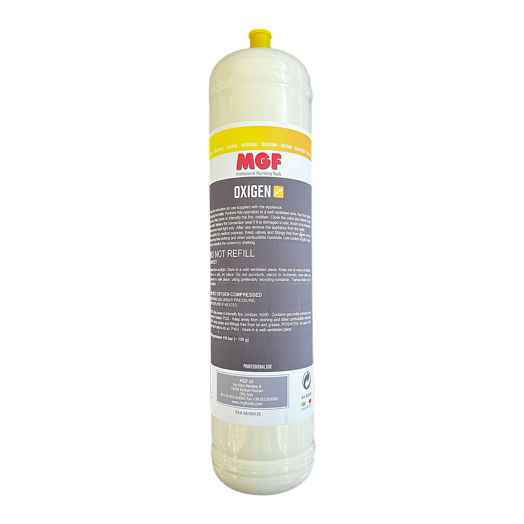 Bombola OSSIGENO 110bar Fil. 12x1 930ml
