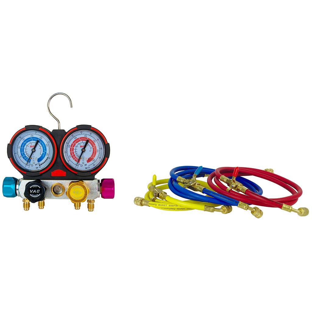 Kit Gruppo Manometrico 4 Vie R600, R290, R32, R410A + Taratura
