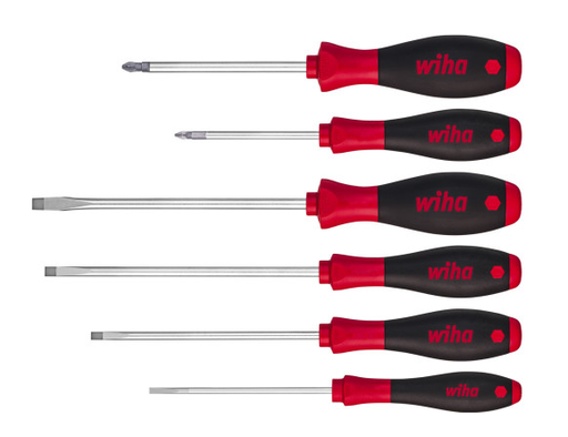 [919561] Screwdriver set SoftFinish® Slotted, Pozidriv 6 pcs. with hexagonal connection