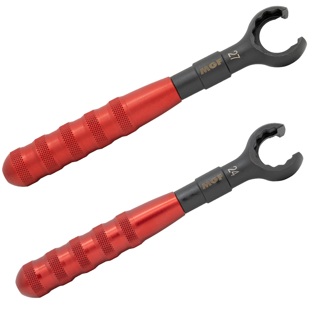 Flare nut open ring wrenches kit 24-27 + 27-30mm