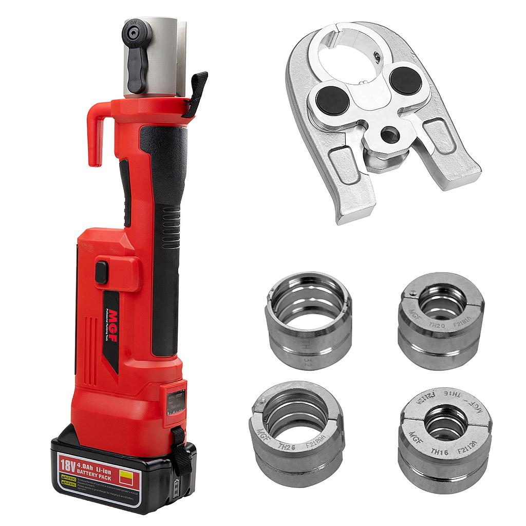 Kit Pressatrice 191B c/ganascia, 4 inserti (U 16-20-25-32) e 2 batterie